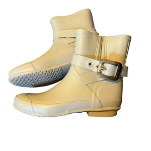Burberry Big Buckle Rain Boots, size 36